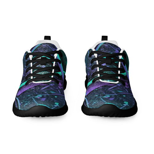Cyber Organic Herren-Turnschuhe von majorprint, moderne Sportschuhe mit nachhaltigem Design, weiße Sneakers auf weißem Hintergrund