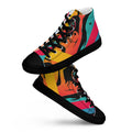 Groovy Hippie Power High-Top Leinenschuhe für Damen in mehrfarbigem Design von majorprint