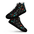 High Top Damen Leinenschuhe im Pop Art Design in Gelb, Türkis und Magenta von majorprint